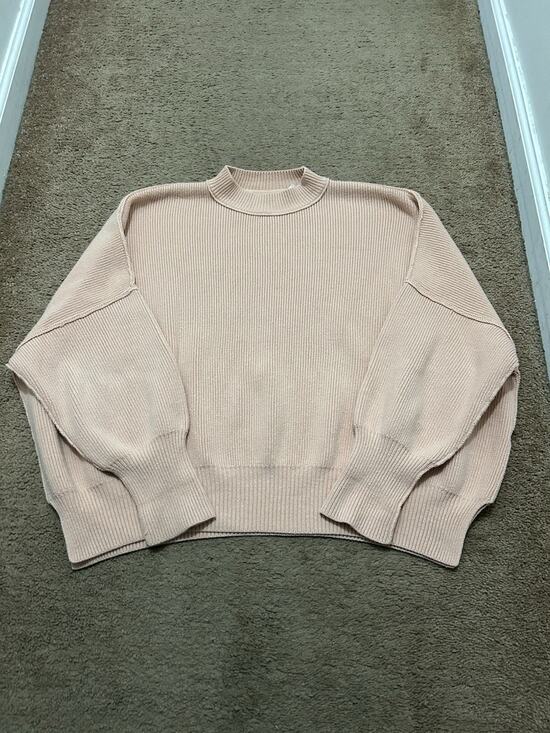 Free People Sweaters - Free People Easy Street Ribbed Sweater Size Small Light Pink